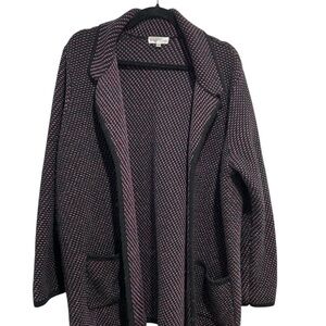 2/$25 Northern Reflections Multicoloured Knit Long Sleeve Open-Front Cardigan